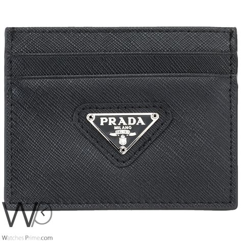 prada 2018 cardholder|Black Leather Card Holder .